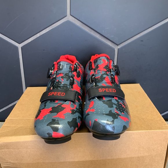 ~New W/O Box! Swisswell Speed Road Cycling Grey Red Sneakers Trainers Size 11 - Picture 3 of 6